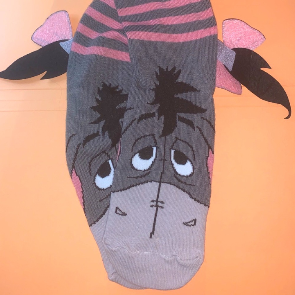 Disney Parks Eeyore Socks with 3D tails